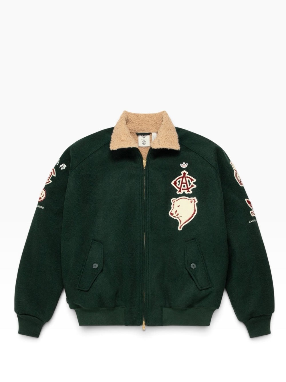 CLOT x adidas Edison Chen Patch Varsity Jacket XL NWT IK2954